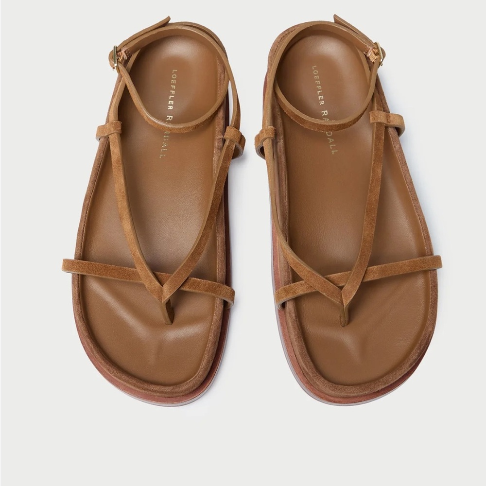 Loeffler Randall Sonny Cacao Suede Wrap Sandal